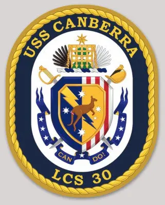Officially Licensed Uss Canberra Lcs-30 Can Do Sticker 1