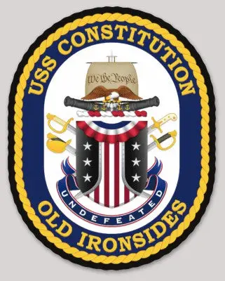 Officially Licensed Uss Constitution Old Ironsides Undefeated Sticker 1