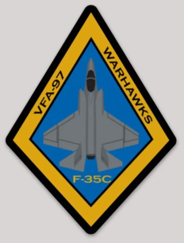 Officially Licensed Us Navy Vfa-97 Warhawks F-35 Sticker 1