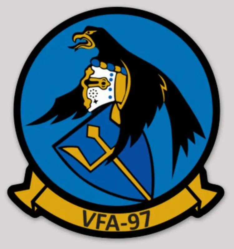 Officially Licensed Us Navy Vfa-97 Warhawks Squadron Sticker 1
