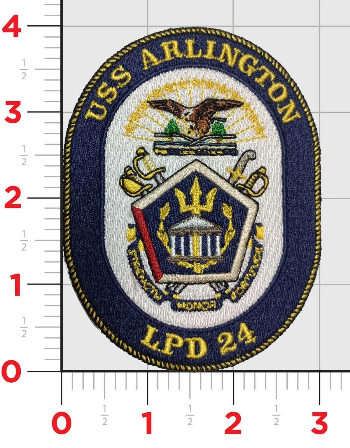 Officially Licensed Us Navy Uss Arlington Lpd-24 Patch 1