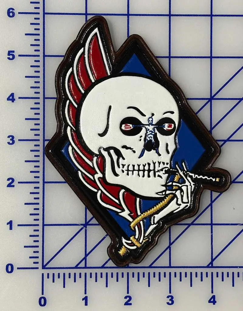 Officially Licensed Us Navy Vfa-34 Blue Blasters Leather Squadron Patch 1