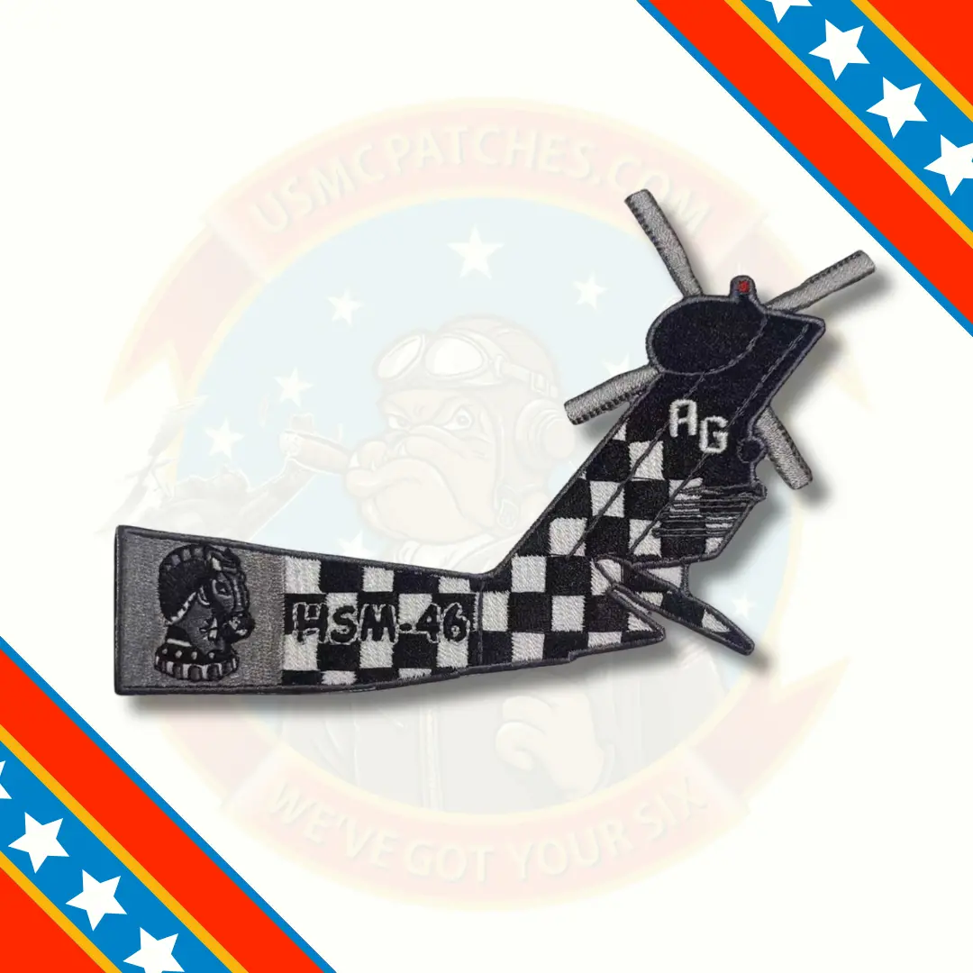 Official Hsm-46 Grandmasters H-60 Seahawk Tail Flash Patch 1