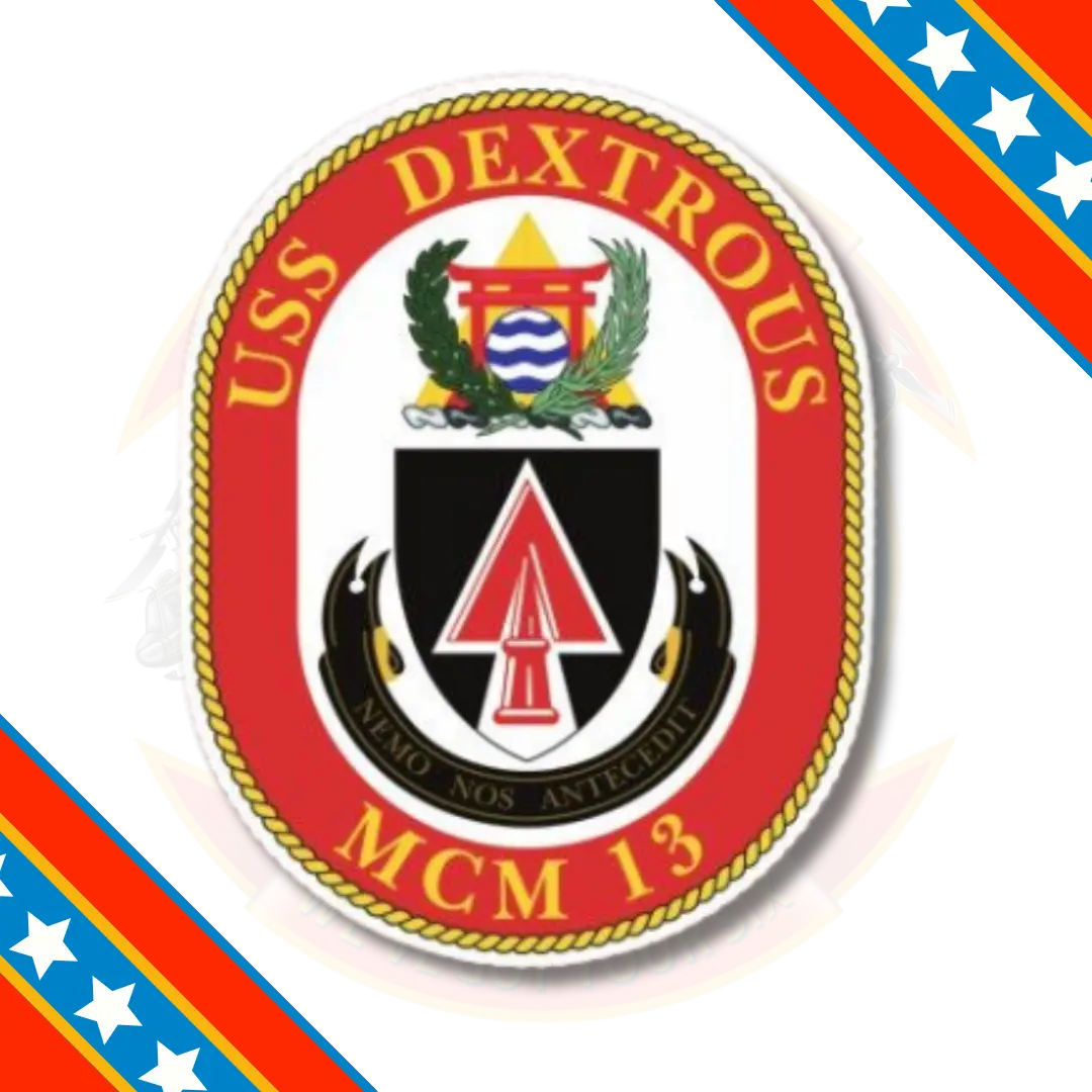 Officially Licensed Us Navy Uss Dextrous Mcm-13 Sticker 1