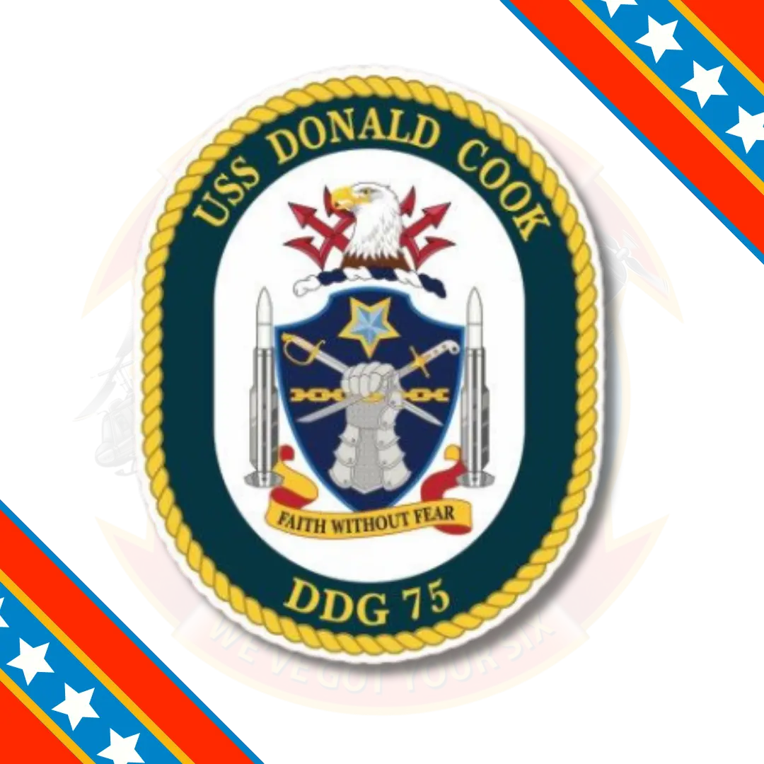 Officially Licensed Us Navy Uss Donald Cook Ddg-75 Sticker 1