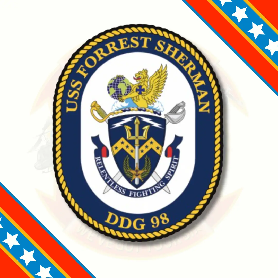 Officially Licensed Us Navy Uss Forrest Sherman Ddg-98 Sticker 1