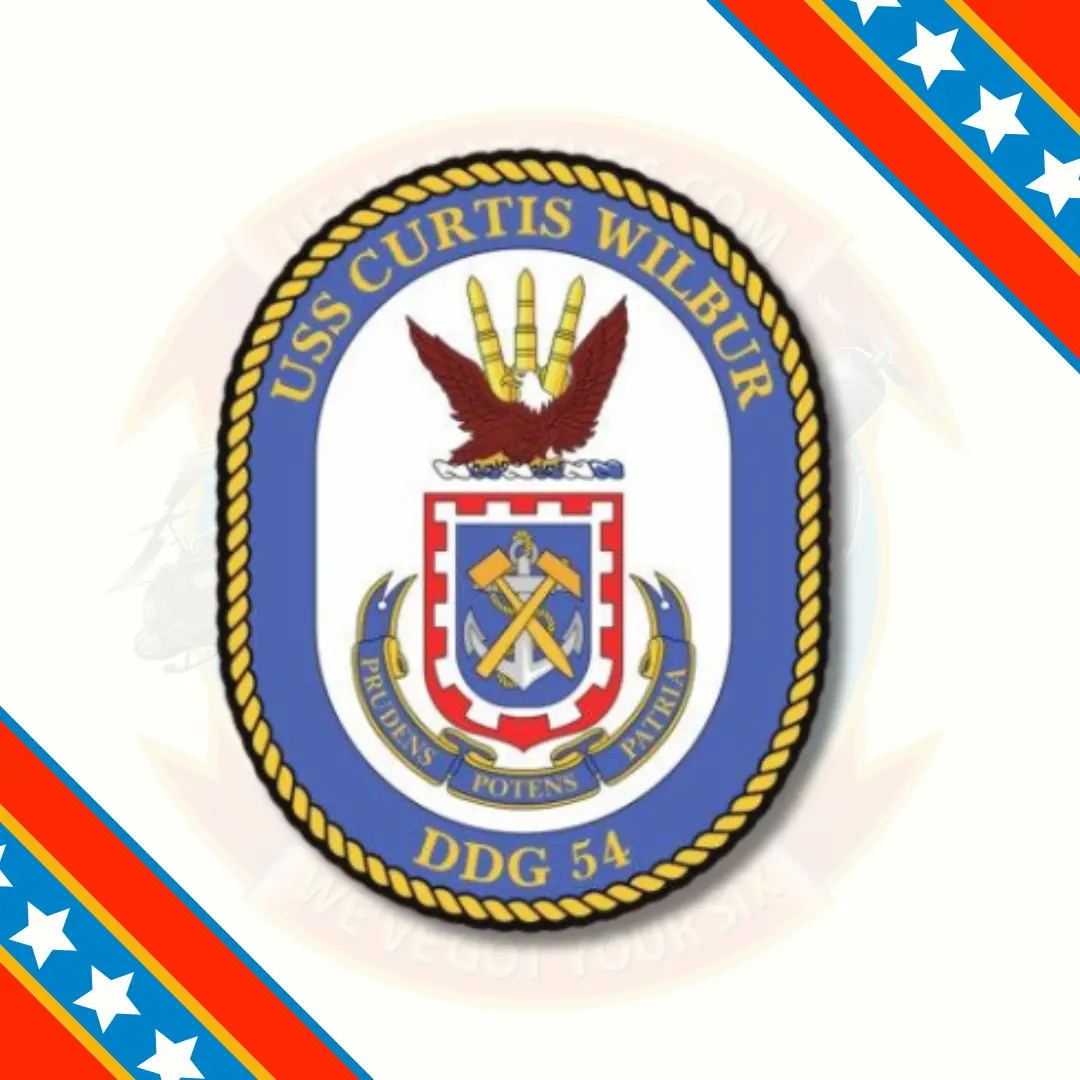 Officially Licensed Us Navy Uss Curtis Wilbur Ddg-54 Sticker 1