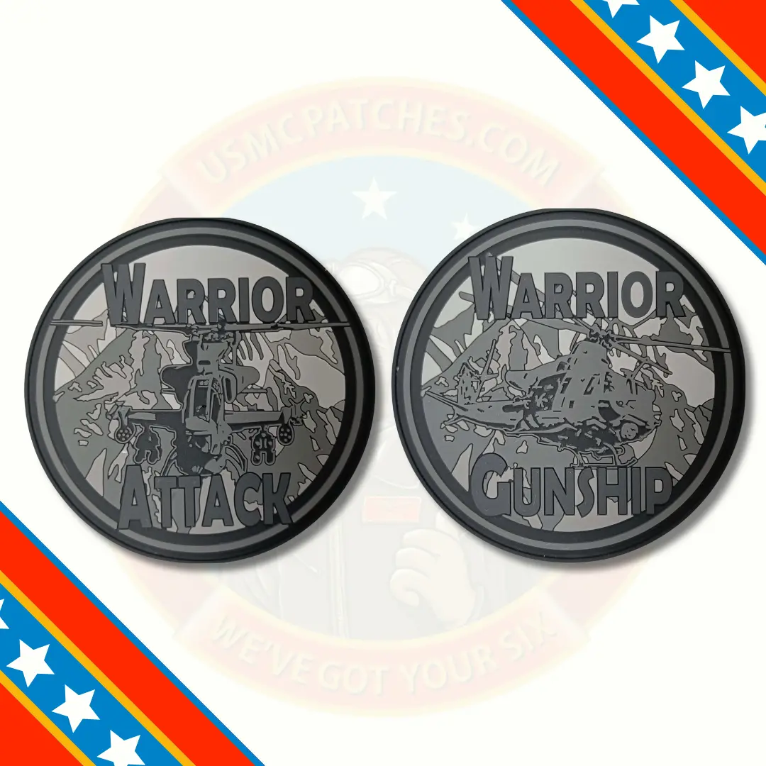 Official Hmla-167 Warrior Ah-1Z And Uh-1Y Pvc Patches 1