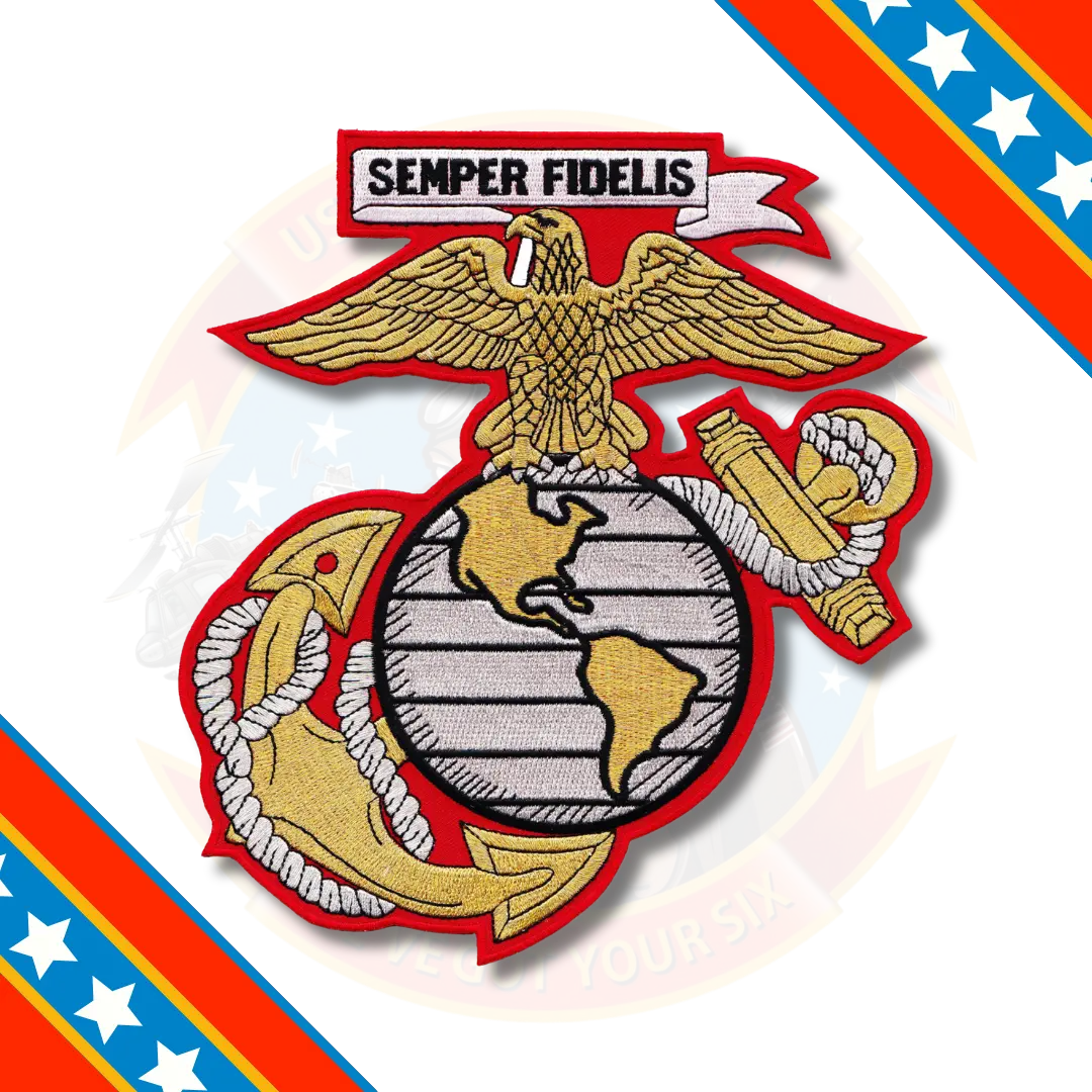 Officially Licensed Usmc 7.5" Large Embroidered Ega Patch 1