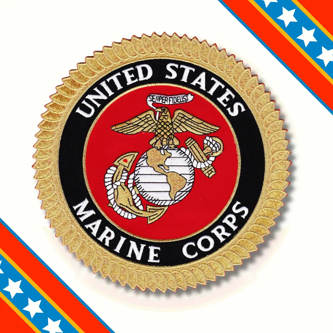 Officially Licensed Usmc 8" Large Embroidered Ega Patch 1