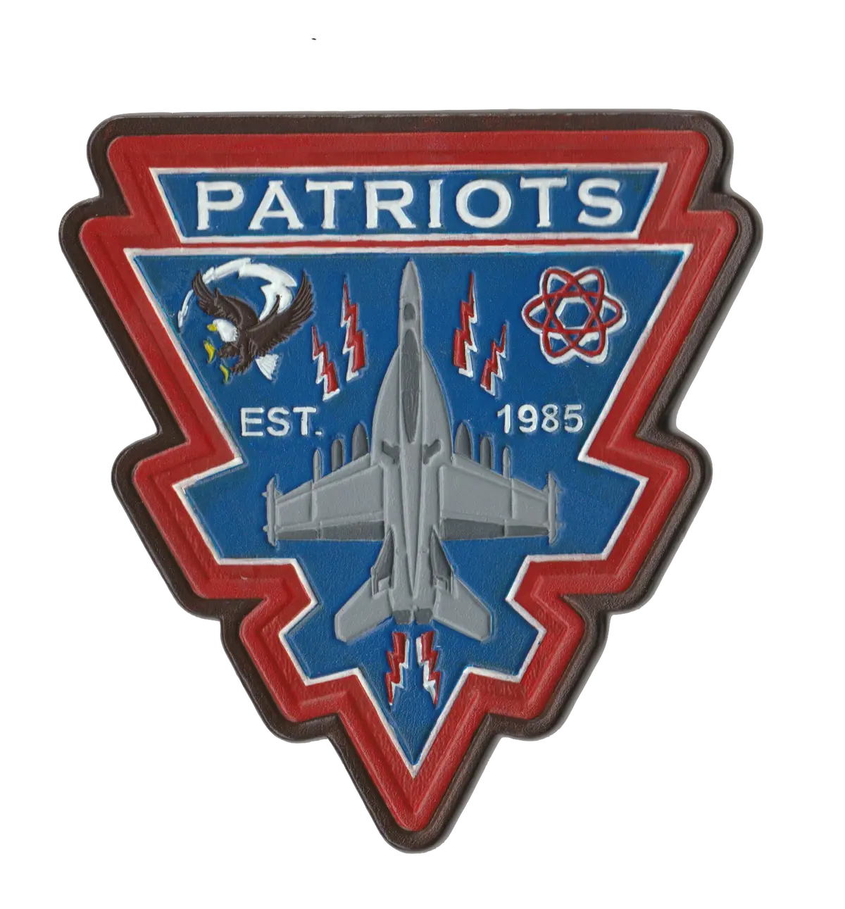 Official Vaq-140 Patriots Ea-18G Leather Shoulder Patch 2