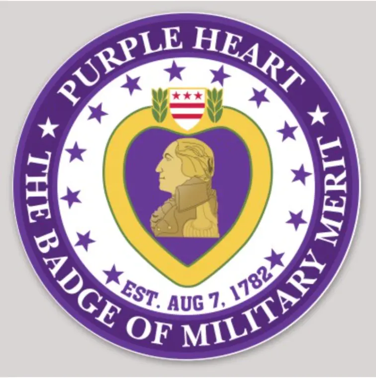 Purple Heart Sticker 1