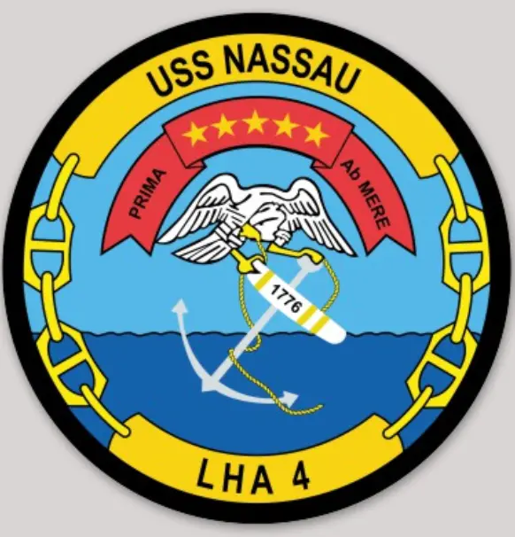 Officially Licensed Us Navy Uss Nassau Lha-4 Sticker 1