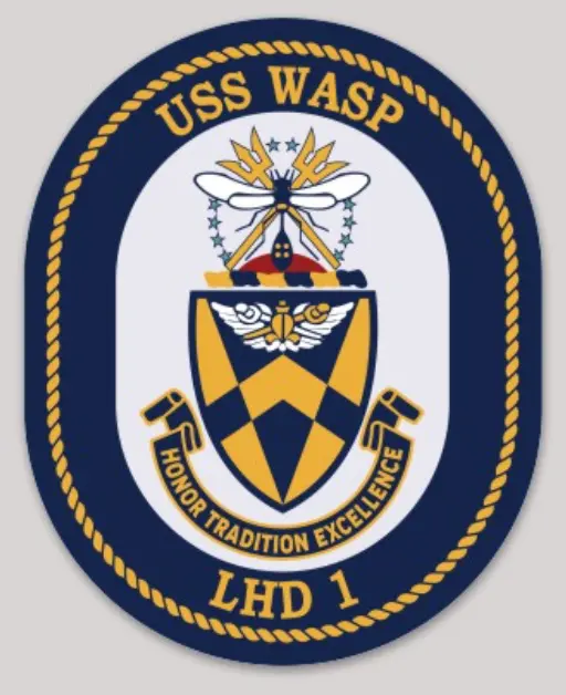 Officially Licensed Us Navy Uss Wasp Lhd-1 Sticker 1