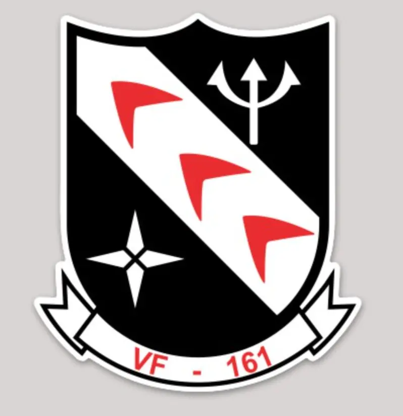 Officially Licensed Us Navy Vf-161 (F-4 Phantom) Chargers Sticker 1