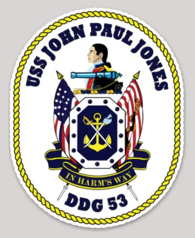 Uss John Paul Jones Ddg-53 Sticker 1