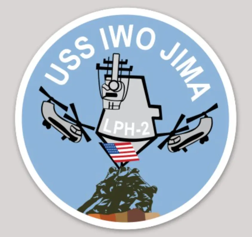 Uss Iwo Jima Lph-2 Sticker 1