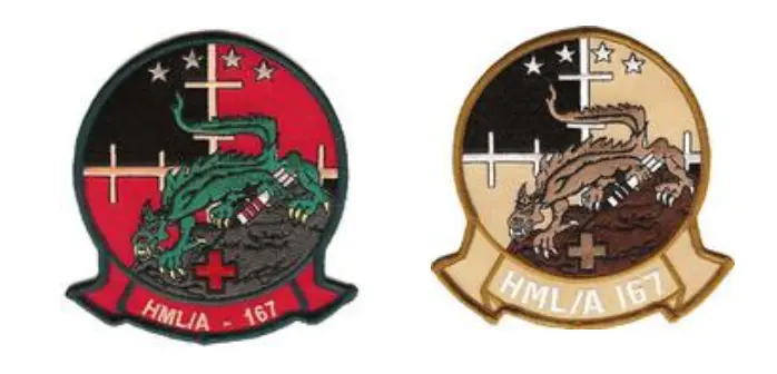 Officially Licensed Usmc Hml/A-167 Warriors Patches 1