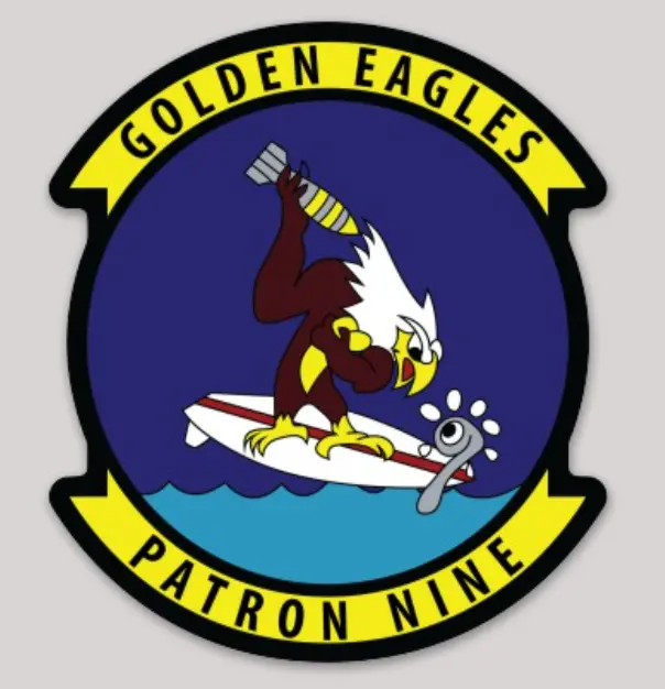 Officially Licensed Us Navy Vp-9 Golden Eagles Sticker 1