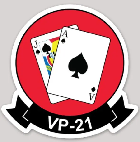 Officially Licensed Us Navy Vp-21 Black Jacks Sticker 1