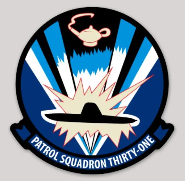 Officially Licensed Us Navy Vp-31 Black Lightnings Sticker 1