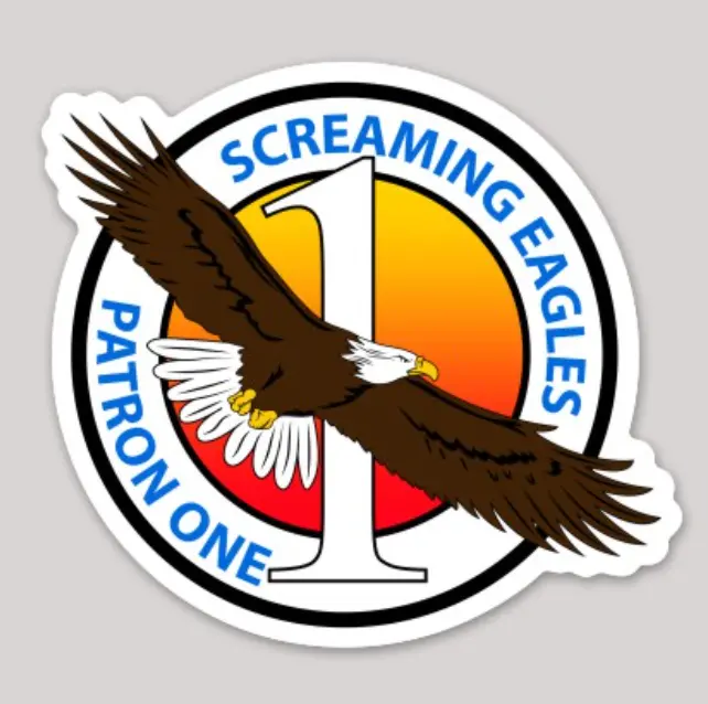Officially Licensed Us Navy Vp-1 Screaming Eagles Sticker 1