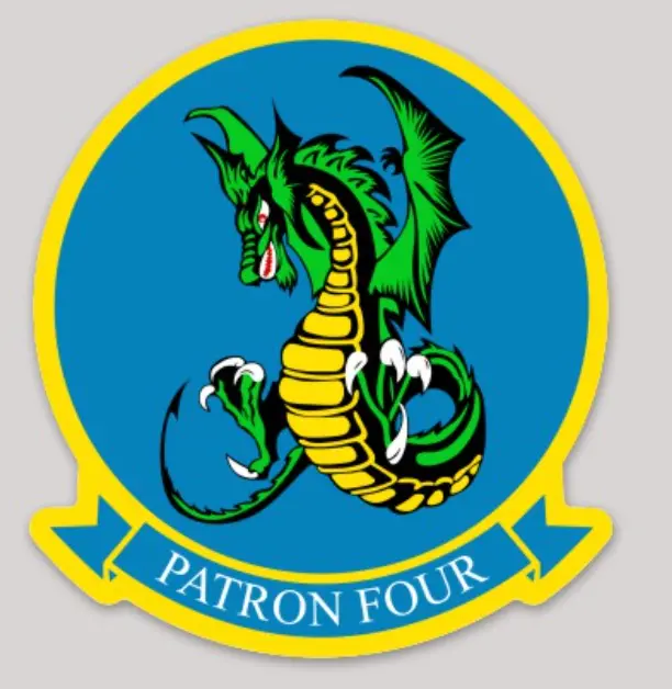 Officially Licensed Us Navy Vp-4 Skinny Dragons Sticker 1