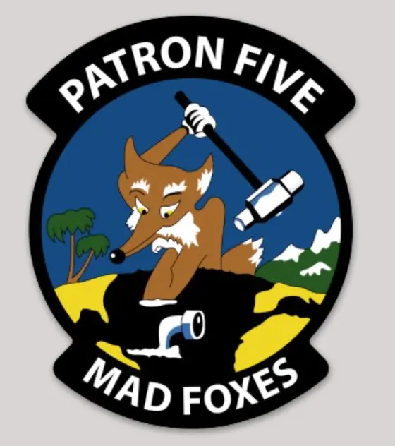 Officially Licensed Us Navy Vp-5 Mad Foxes Sticker 1