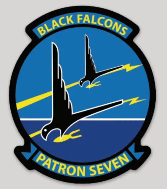 Officially Licensed Us Navy Vp-7 Black Falcons Sticker 1