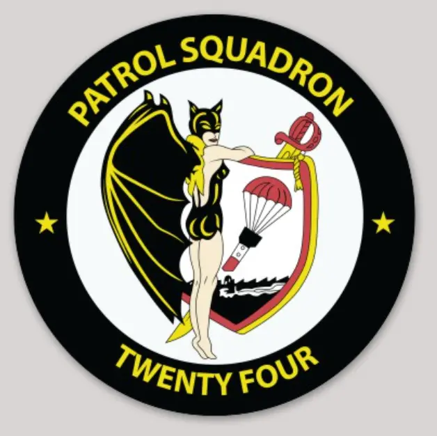 Officially Licensed Us Navy Vp-24 Batmen Sticker 1