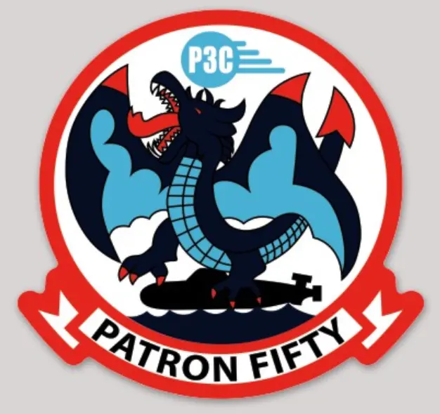 Officially Licensed Us Navy Vp-50 Blue Dragons Sticker 1