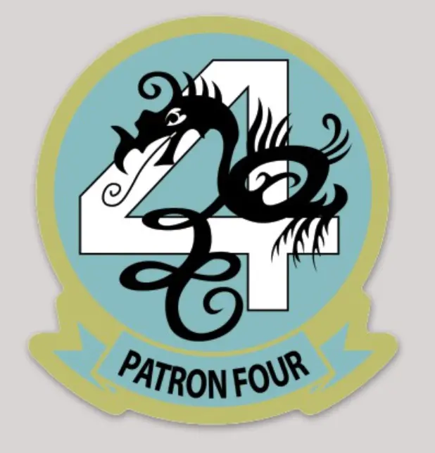 Officially Licensed Us Navy Vp-4 Skinny Dragons Sticker 1