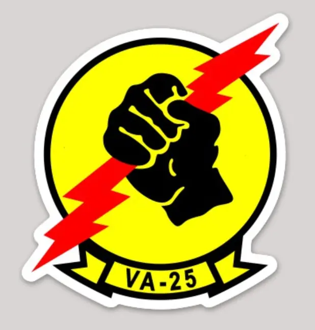 Officially Licensed Us Navy Va-25 Fist Of The Fleet Sticker 1