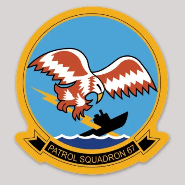 Officially Licensed Us Navy Vp-67 Golden Hawks Sticker 1