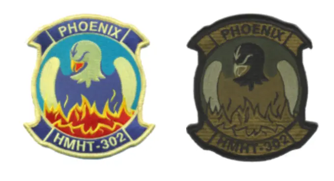 Officially Licensed Usmc Hmht-302 Phoenix Patch 1