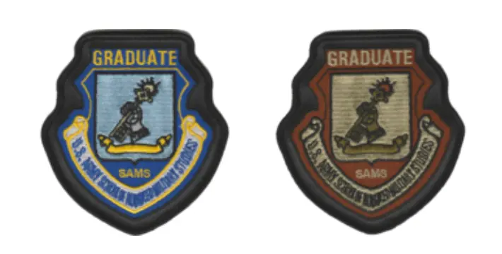 Usaf Sams Graduate Leather Edge Patch 1