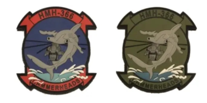 Officially Licensed Usmc Hmh-366 Hammerheads Pvc Squadron Patch 1