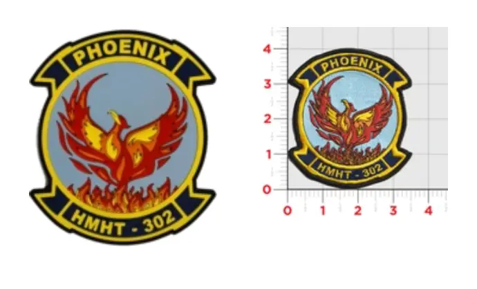 Officially Licensed Hmht-302 Full Color Squadron Patch 1