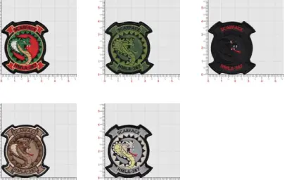 Officially Licensed Usmc Hmla-367 Scarface Hover Cover Patches 1
