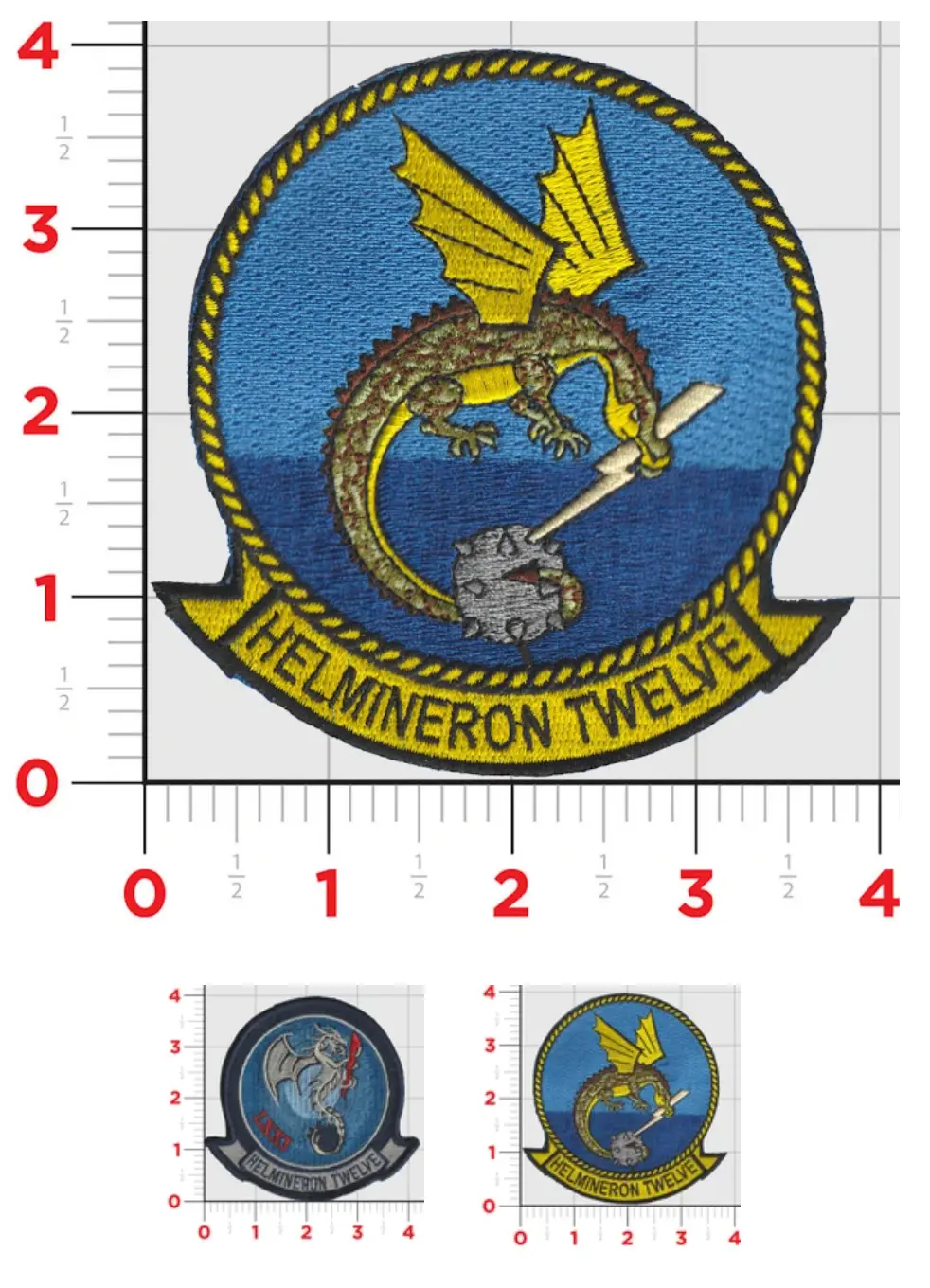Officially Licensed Us Navy Hm-12 Sea Dragons Patches 1