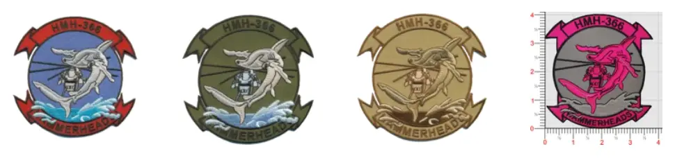 Officially Licensed Usmc Hmh-366 Hammerheads Squadron Patch 1