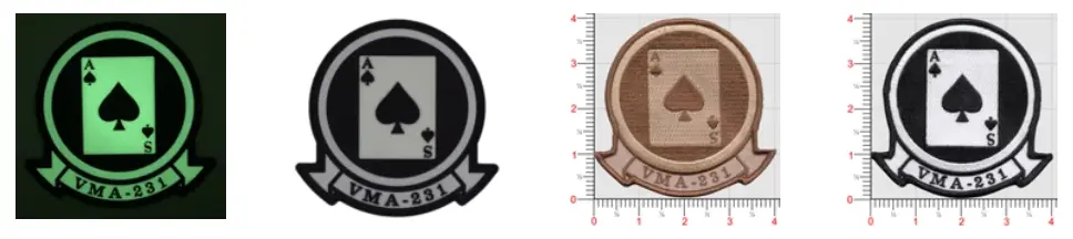 Officially Licensed Usmc Vma-231 Ace Of Spades Squadron Patches 1