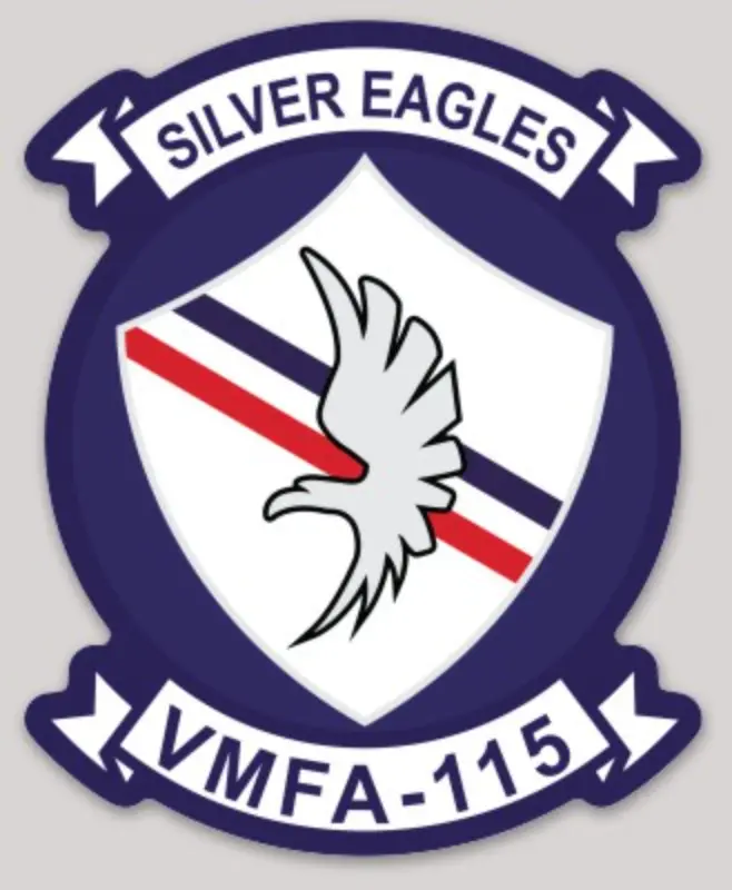 Officially Licensed Usmc Vmfa-115 Silver Eagles 1980'S Sticker 1