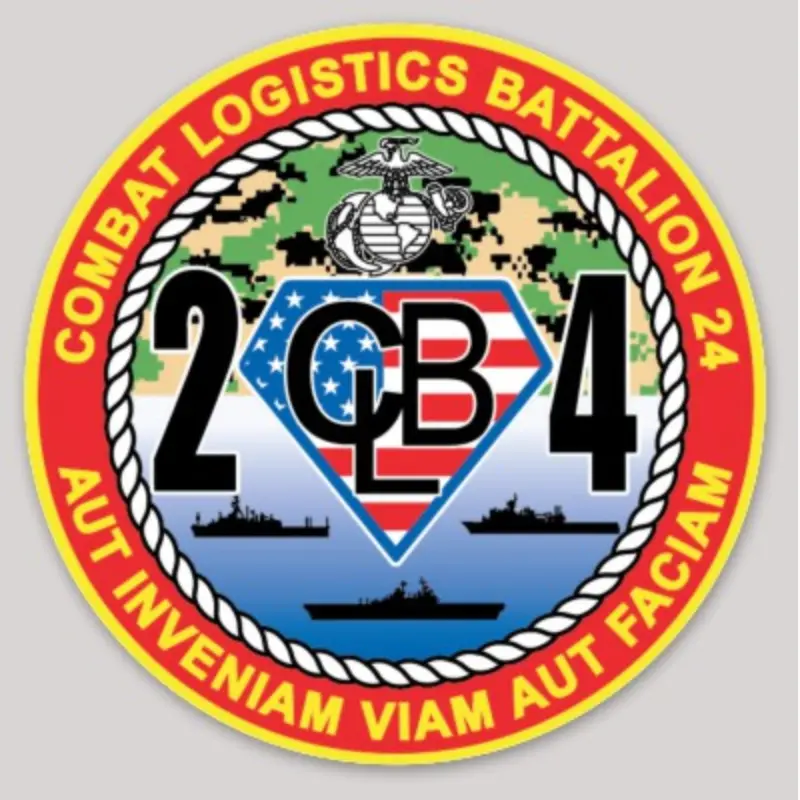 Officially Licensed Usmc 24Th Combat Logistics Battalion Clb Stickers 1
