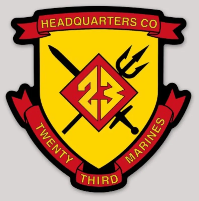 Officially Licensed Usmc 23D Marine Regiment Hq Company Stickers 1