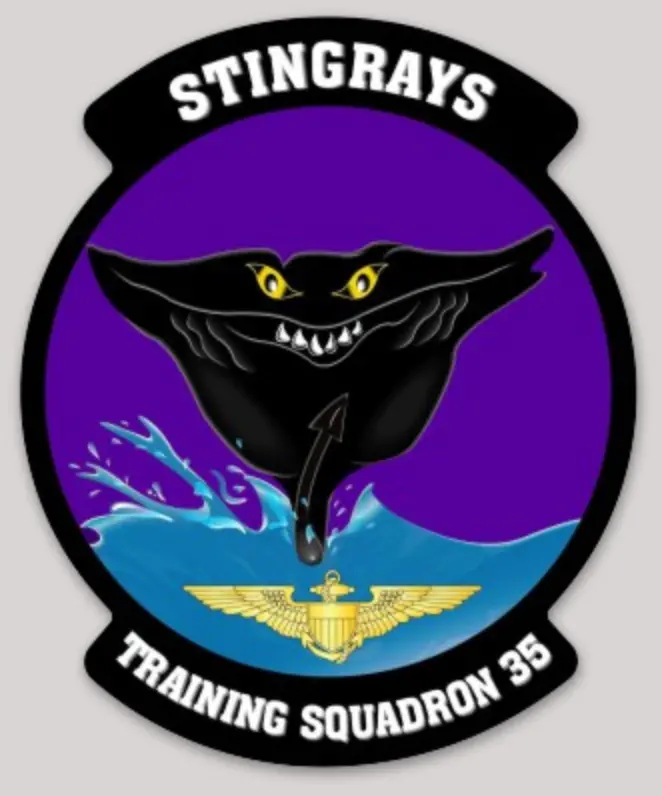 Officially Licensed Us Navy Vt-35 Stingrays Sticker 1