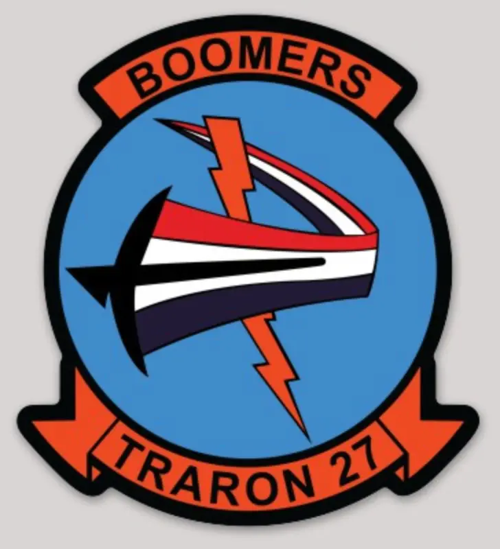 Officially Licensed Us Navy Vt-27 Boomers Sticker 1