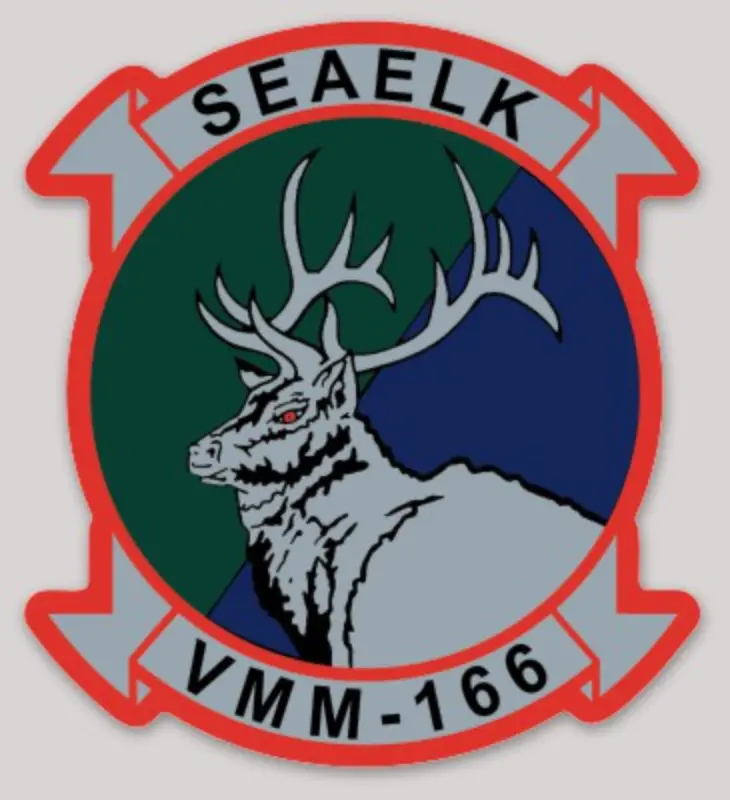 Officially Licensed Usmc Vmm-166 Seaelk Sticker 1