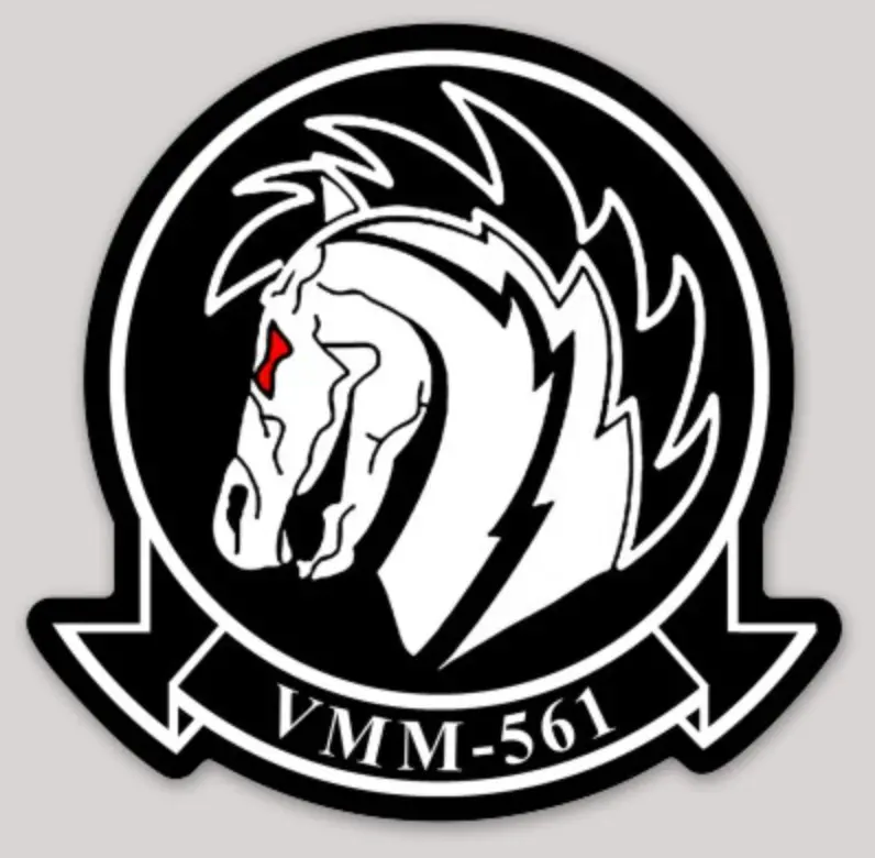 Officially Licensed Usmc Vmm-561 Pale Horse Sticker 1