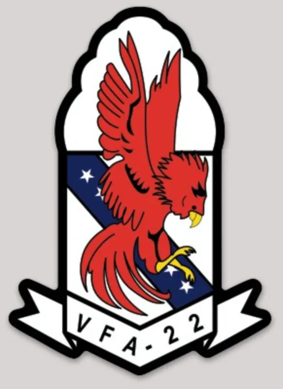 Officially Licensed Us Navy Vfa-22 Fighting Redcocks Stickers 1